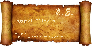 Magyari Elizeus névjegykártya